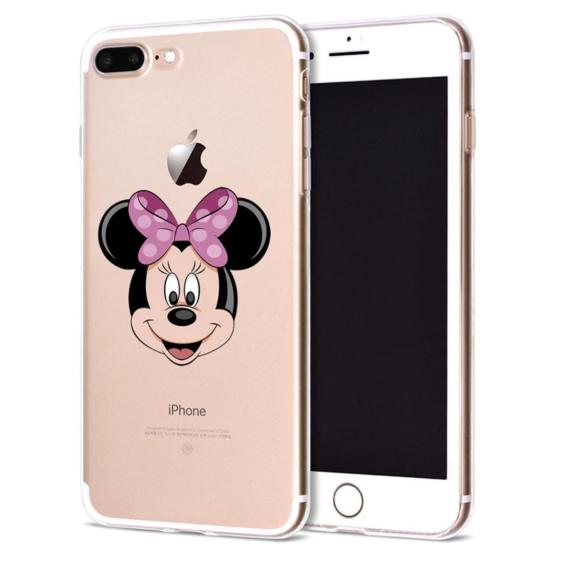 Чехол для Apple iPhone 6 6S 7 Plus X 10 милый мягкий чехол из ТПУ с Минни Оригинальный 8 B313 |