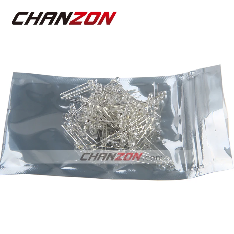 CHANZON 100 шт. светодиодный светильник 3 мм розовый прозрачный круглый светодиод