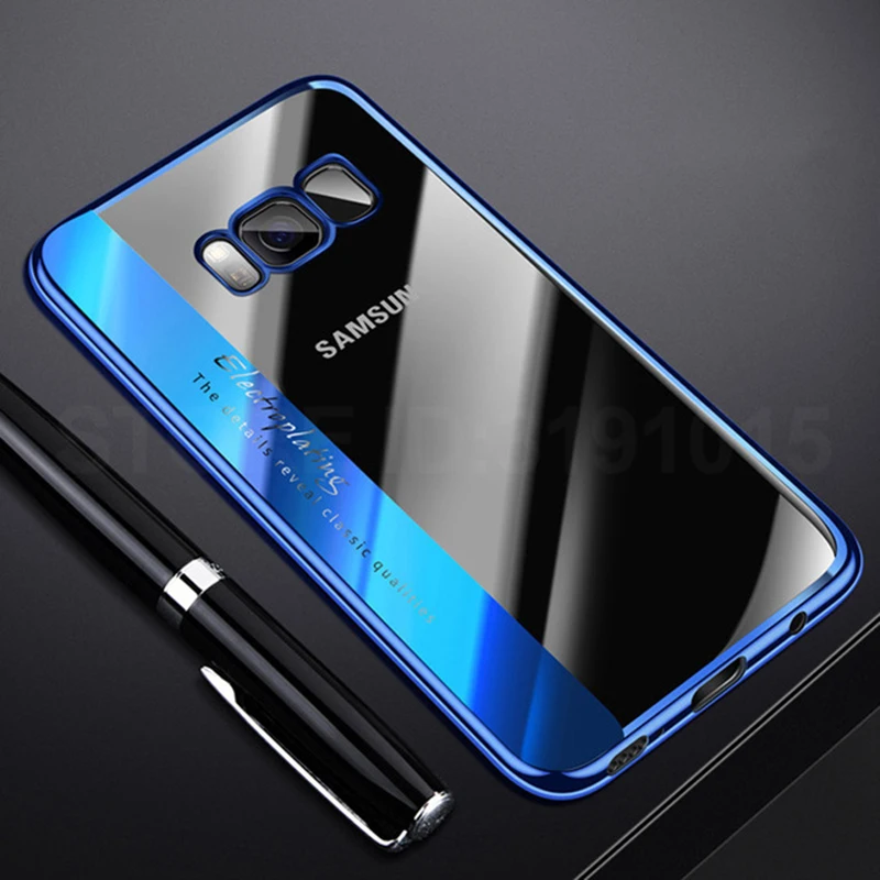 Electroplating Case For Samsung S10 Plus S10e Cover Plating Clear Soft TPU Phone S9 S8 Note 9 8 Cases |