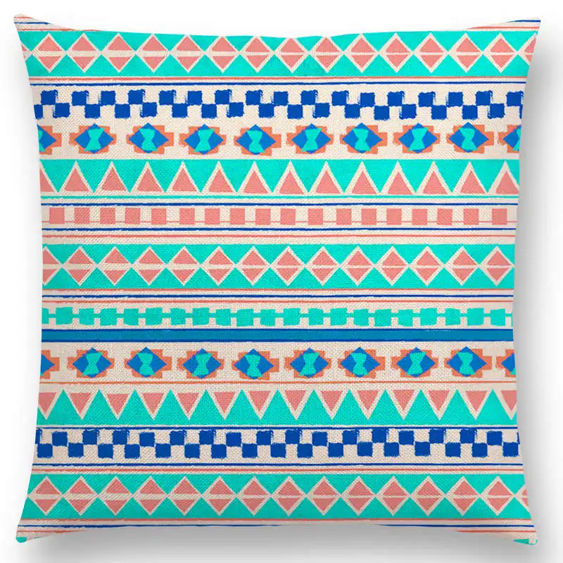Наволочка в полоску с геометрическим узором стиле бохо хиппи Навахо айяна|cushion