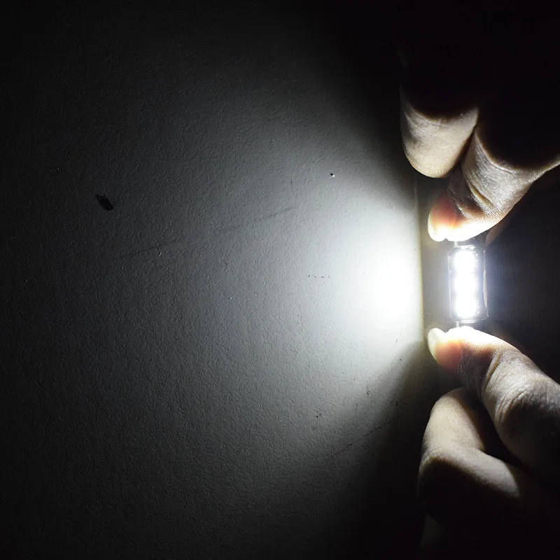 Автомобильные лампы для номерного знака с ошибкой CANBUS, светодиодные, белые/синие/красные, 3 SMD 5050 LED 3SMD, 100 шт. 36 мм, лампы для люстр, 12 В, 100X включено.