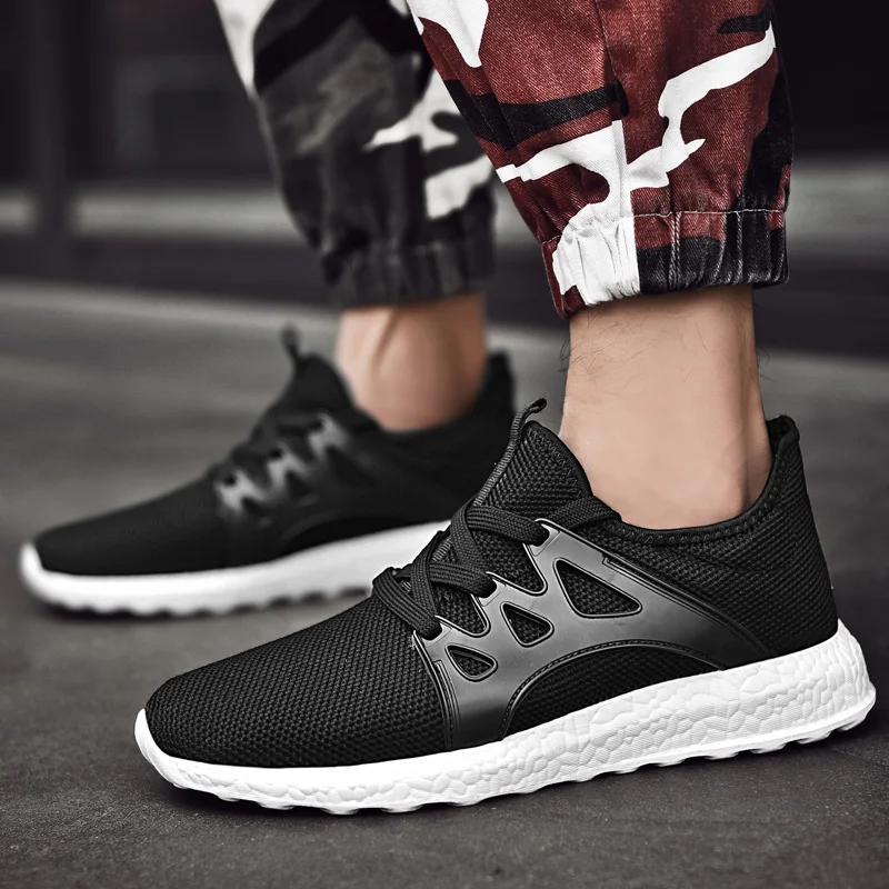 Breathable Flyknit Running Men Shoes Ultra Sneakers for Man Soft Outdoor Sports Jogging Trainers Big Size 47 Gym Walking Zapatos | Спорт и
