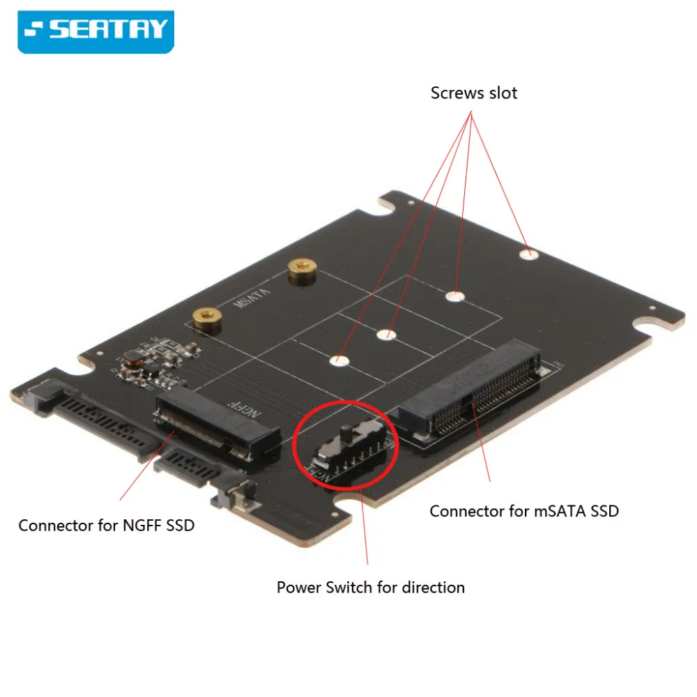 Все 2 в 1 mSATA SATA NGFF(M.2) SATA3 конвертер/адаптер с поддержкой mSATA/M.2 NGFF SSD твердотельный