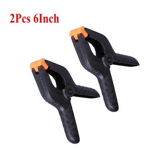2pcs 6inch 2/3/4/6/9 дюймов Деревообрабатывающие инструменты Пластик пружинный зажим зажимы для Деревообработка Зажим тиски для плотницкой работы Herramientas Ferramentas - Цвет: 2pcs 6inch