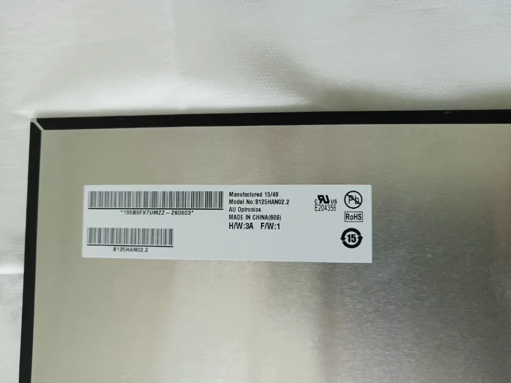 

B125HAN02.2 12,5 "дюймовый ЖК-экран для ноутбука EDP 30 контактов 1920x1080 матовый IPS экран Новая замена
