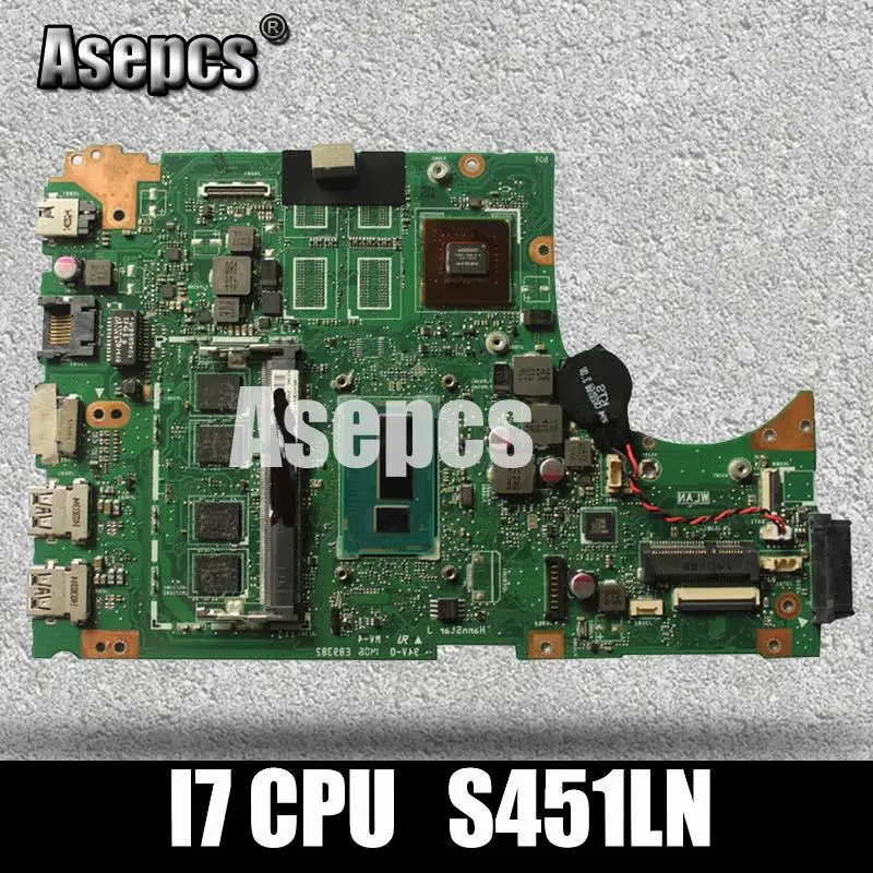 Asepcs S451LN материнская плата для ноутбука For Asus S451 S451L V451 V451L S451LB протестированная