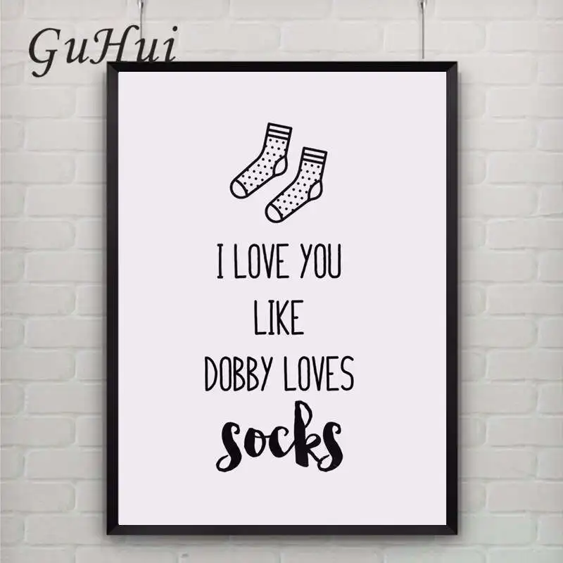 Мультяшный Носок абстрактный минималистичный забавный холст Постер и печать