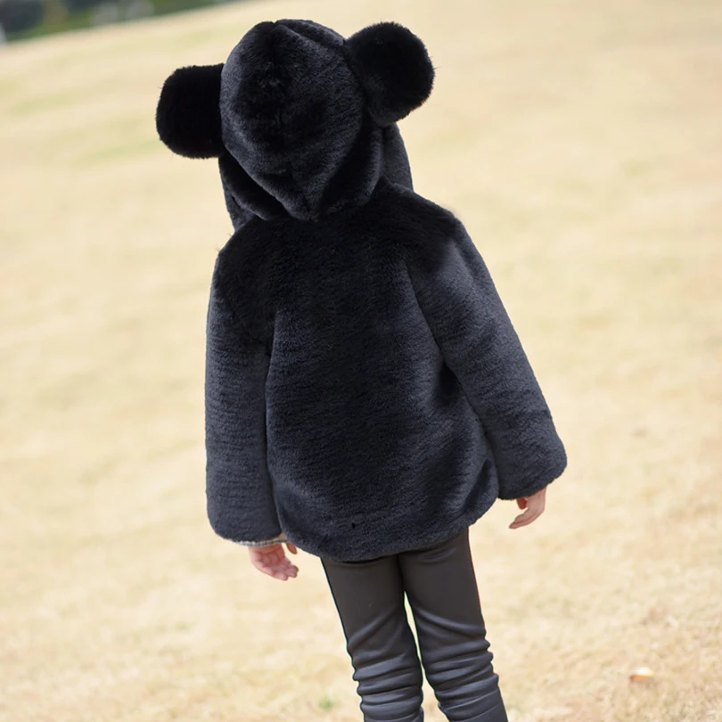 Новинка 2018 зимняя одежда для маленьких девочек меховое флисовое пальто