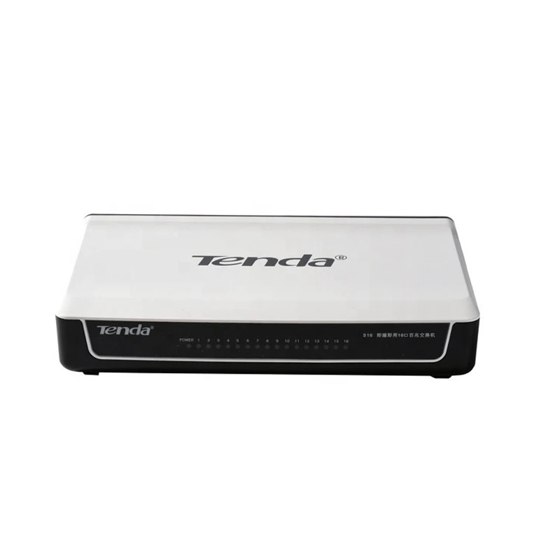 Tenda S16 16-Порты и разъёмы Настольный Ethernet-коммутатор, 10/100 Мбит/с Автоматическое согласование RJ45 Порты, Auto MDI/MDIX