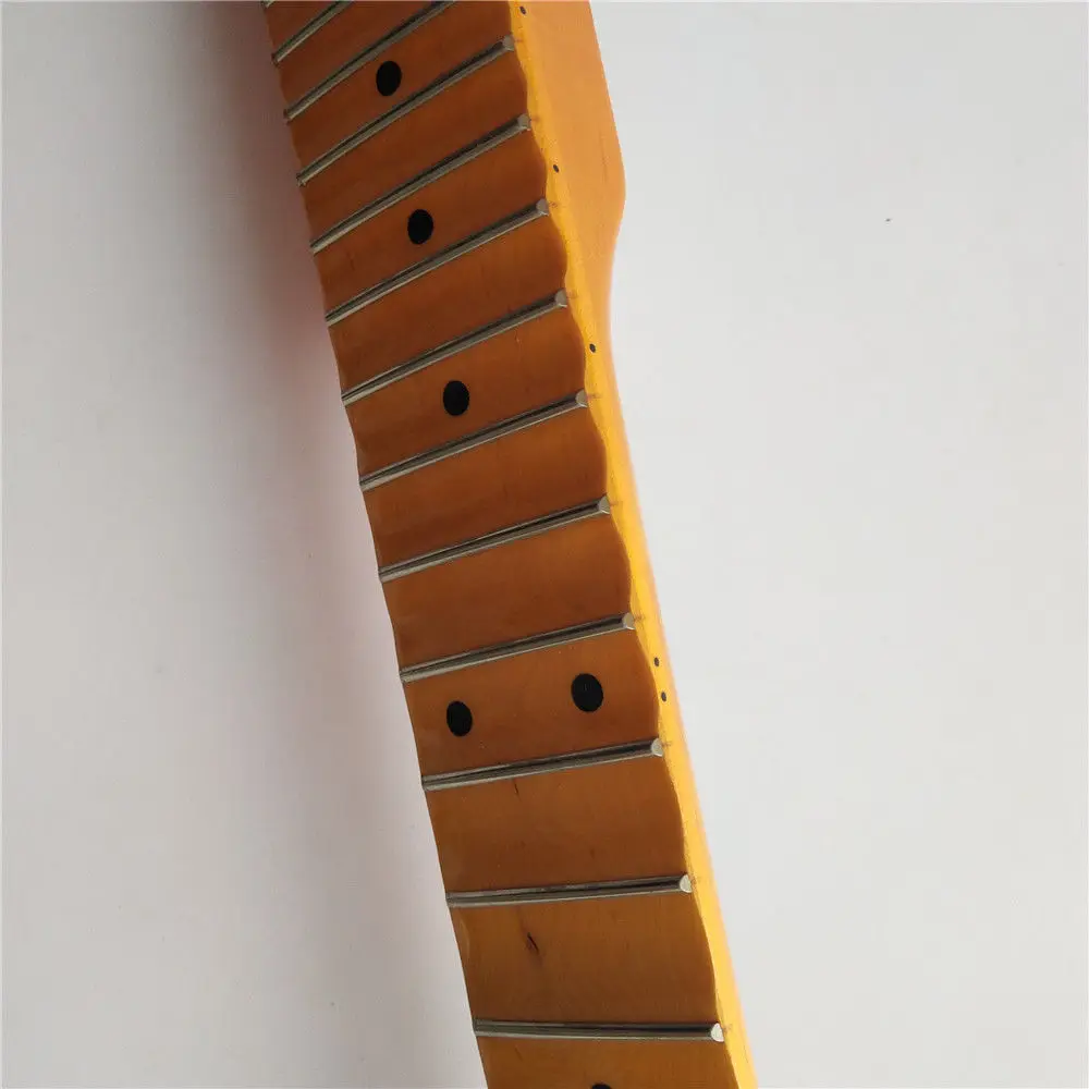 New Full scalloped Guitar Neck Replacement 24 Fret Maple ST style big headstock | Спорт и развлечения