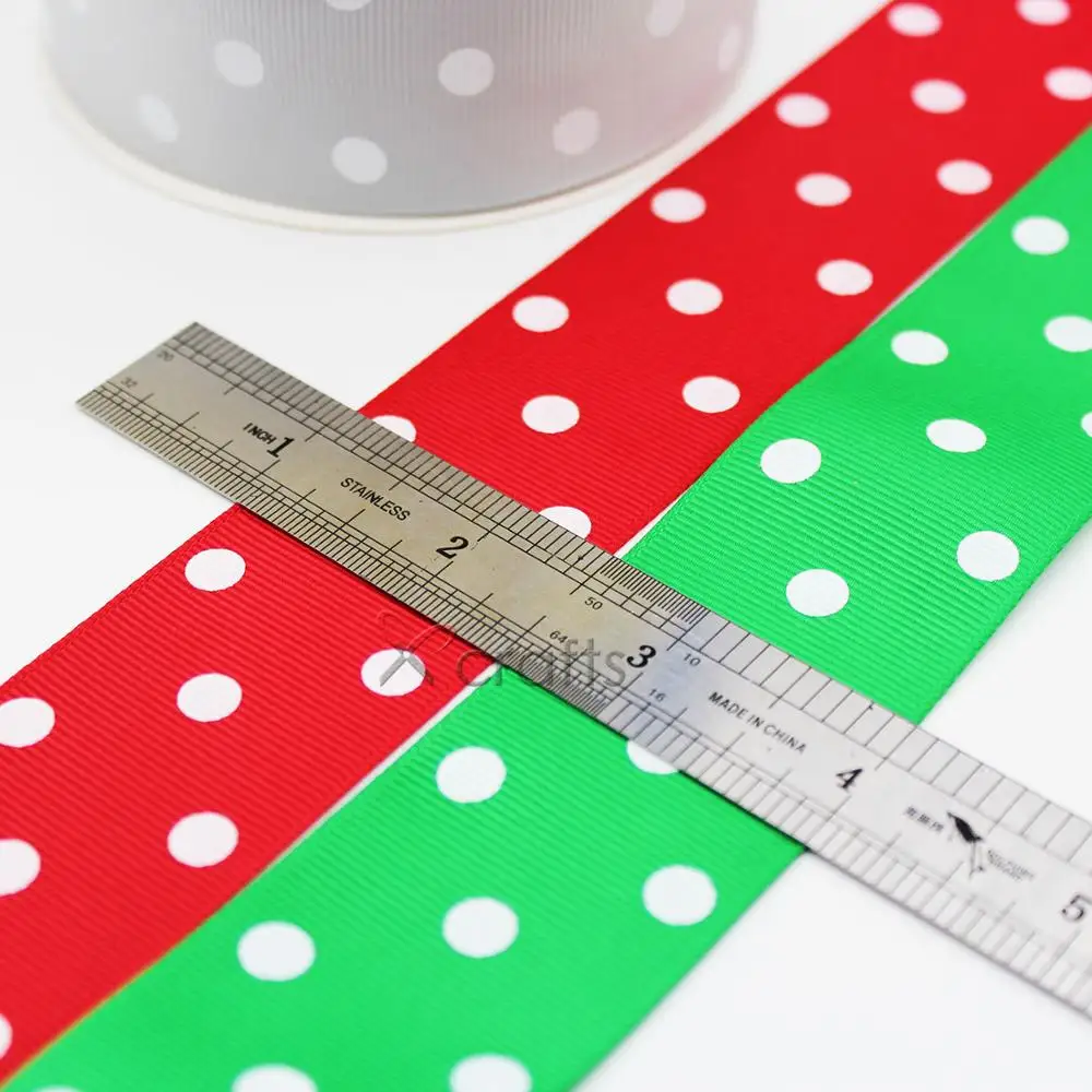 Grosgrain печатная лента в горошек 38 мм 1-1/2 &quotСвадебные украшения DIY подарок ручной