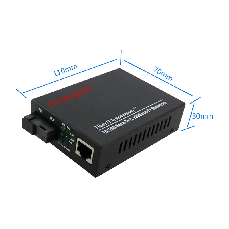 Ethernet media converter 100M 1 port+1 fiber port optical SC 1310/1550nm AB media converter 1pair