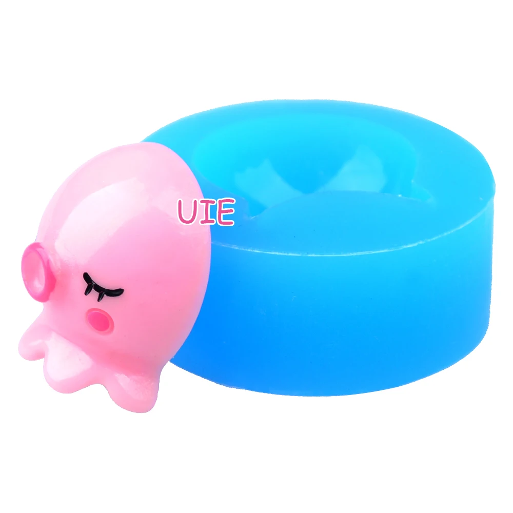 DYL399U 24 1 мм Гибкая силиконовая форма в виде осьминога Морская фотоформа для кексов