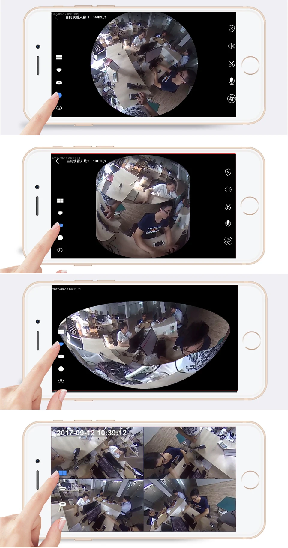 Yoosee HD 3MP 960 P Виртуальная реальность Wi-Fi камера 360 панорамный двухсторонний аудио IP Объектив камеры "рыбий глаз" ночное видение 1.3MP Беспроводная умная камера