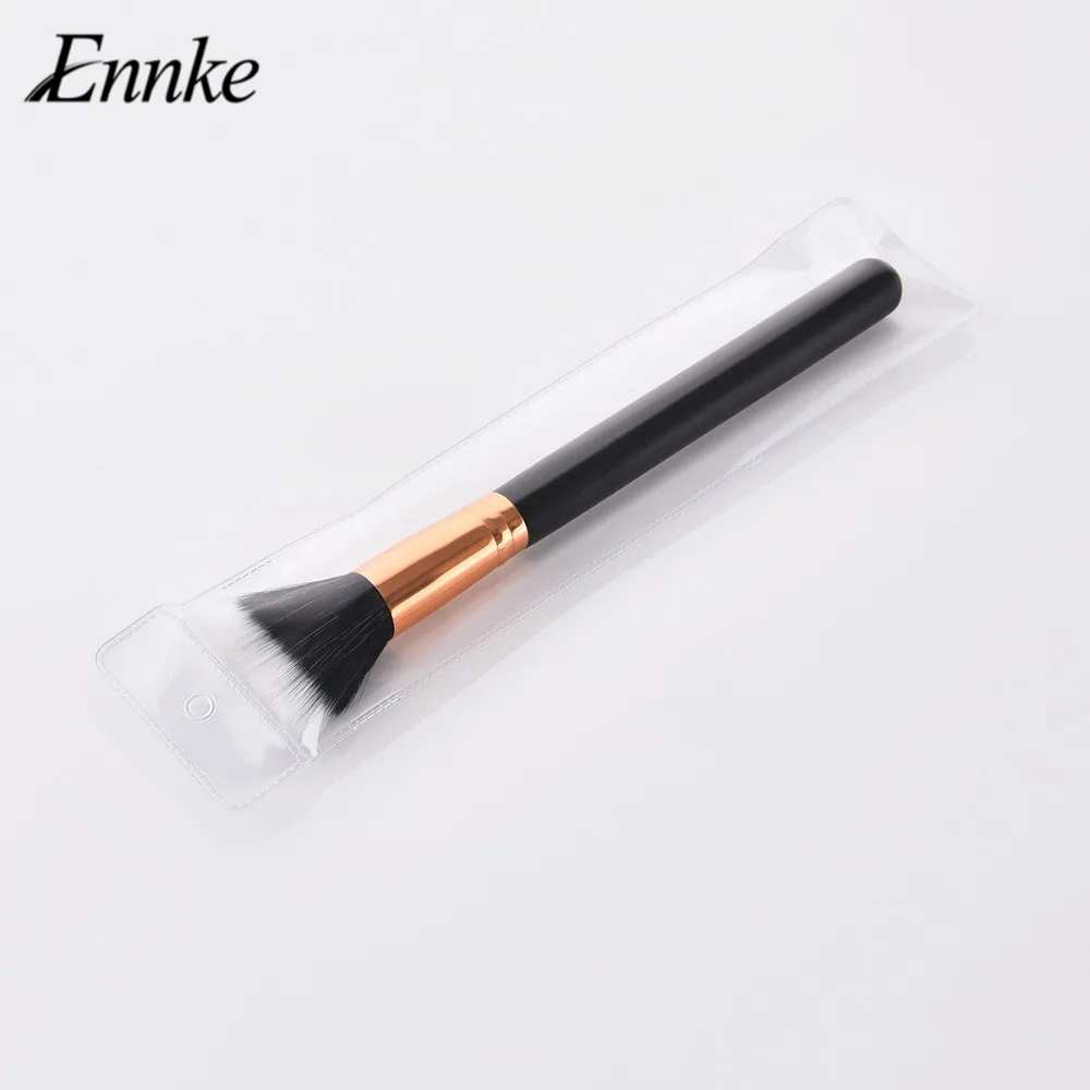 ENNKE плоские кабуки 1 шт. нейлоновые блестящие черные Золотые кисти для