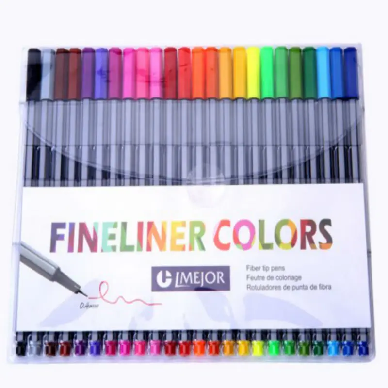 24 цвета 0 4 мм мелкий наконечник Fineliner ручки сверхтонкие яркие маркер ручка