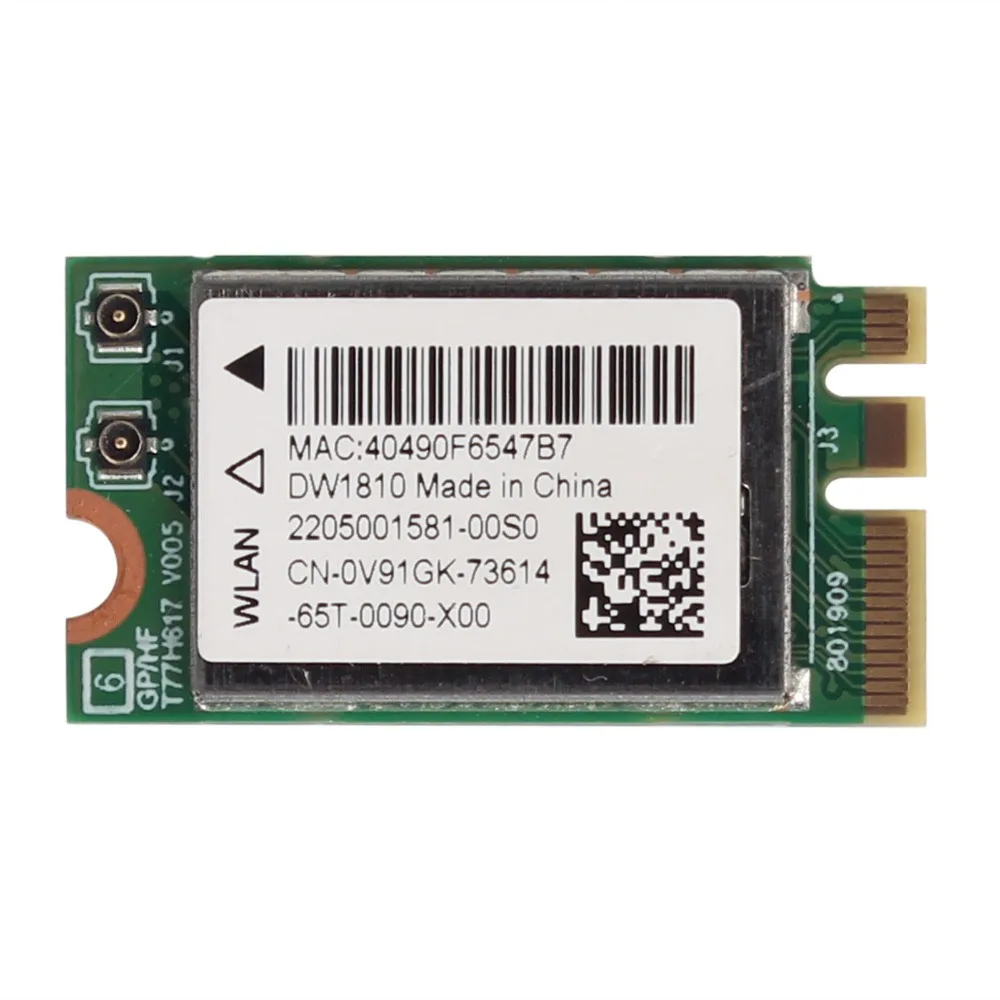 DW1810 двухдиапазонный 802.11ac 433 Мбит/с QCNFA435 Bluetooth 4 1 WIFI NGFF M.2 карта|Сетевые карты| |