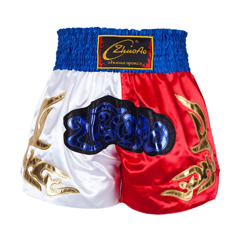 Мужские кикбоксинг MMA Muay Thai шорты для мальчиков тренировочный бой борцовка