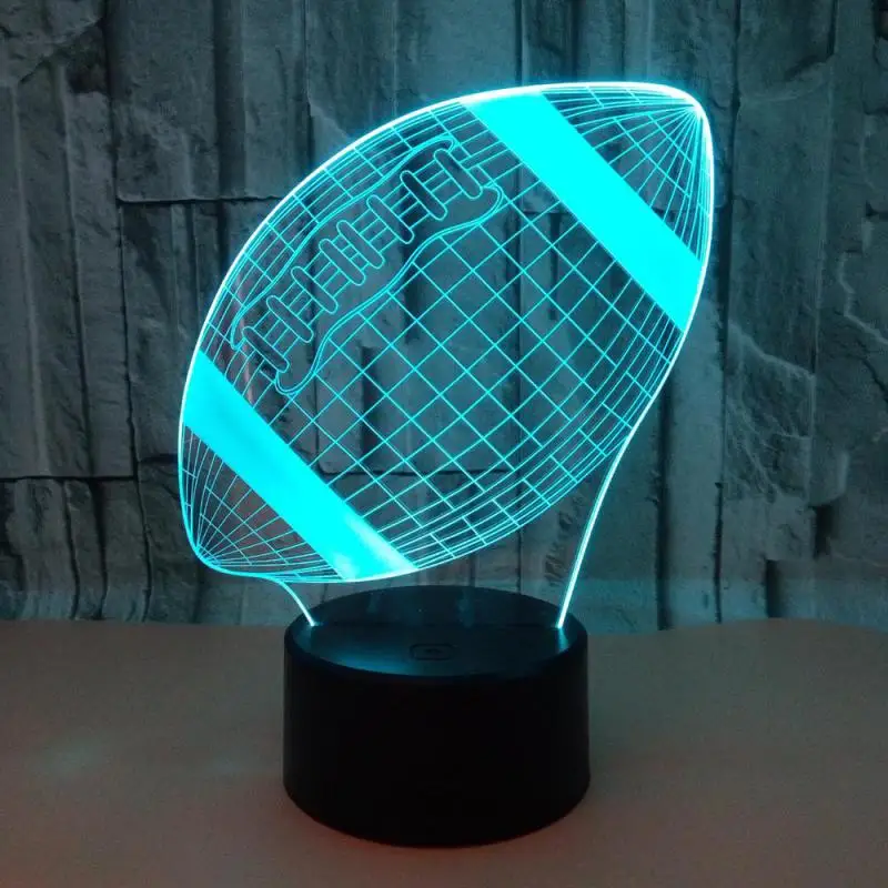 

Rugby Colorful 3d Led Usb Table Lamp Touch Remote Control Colorful 3d Night Lamp Children's room decoration 3D night light