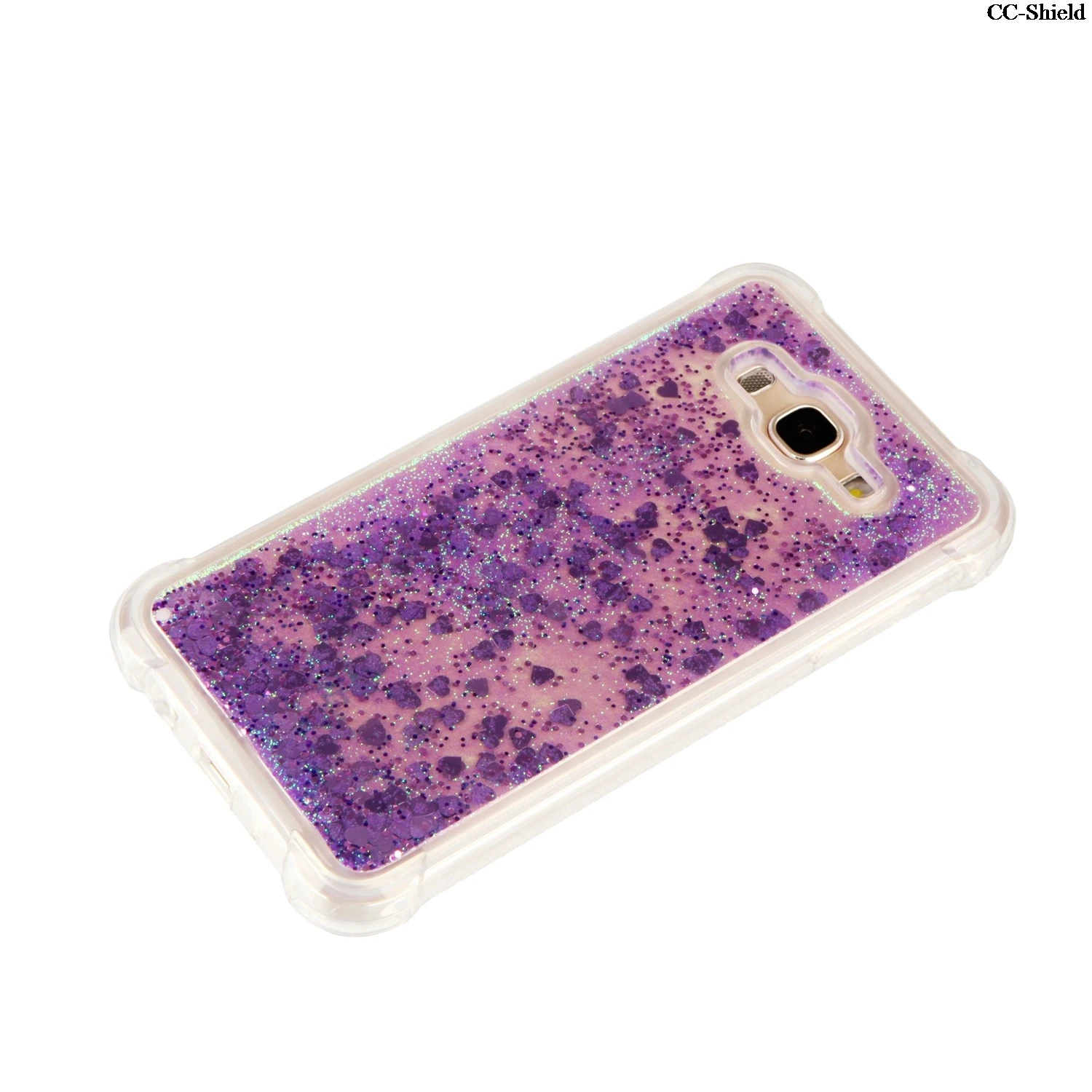 TPU Case for Samsung Galaxy J7 Neo 2017 J701 SM-J701F/DS SM-J701MT SM-J701M Dynamic Flow Liquid Flash Crystal Clear Back Cover |