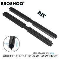 broshoo 2pcslot car auto vehicle insert natural rubber for valeo type beam wiper blade only refill 8mm 14 to 28 accessories