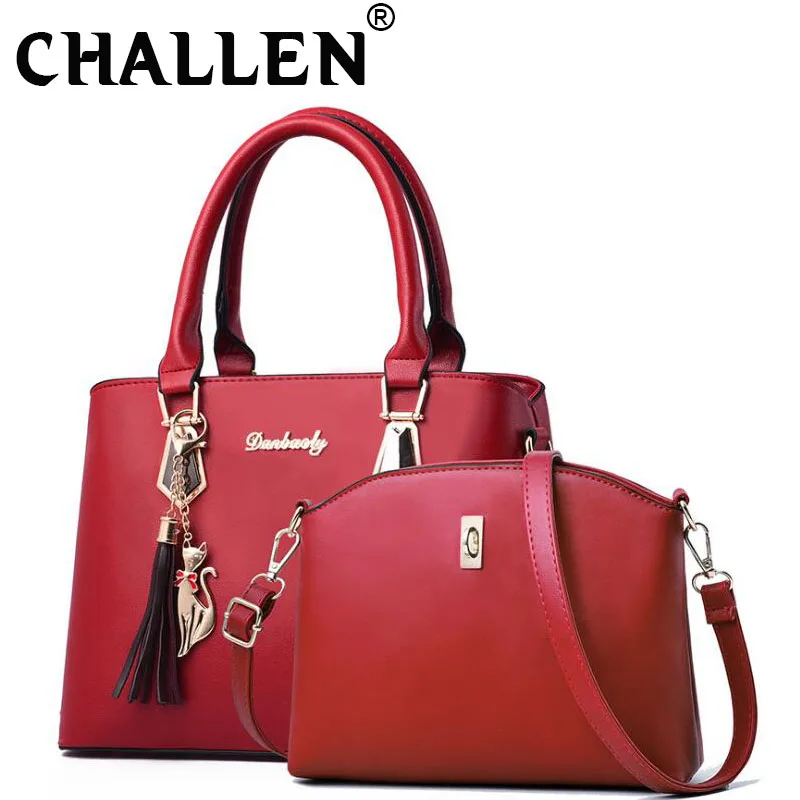 

2019 Ladies Crossbody Composite bag bolsos women Casual Contain two packages Luxury handbag Designer Shoulder bags A41-24