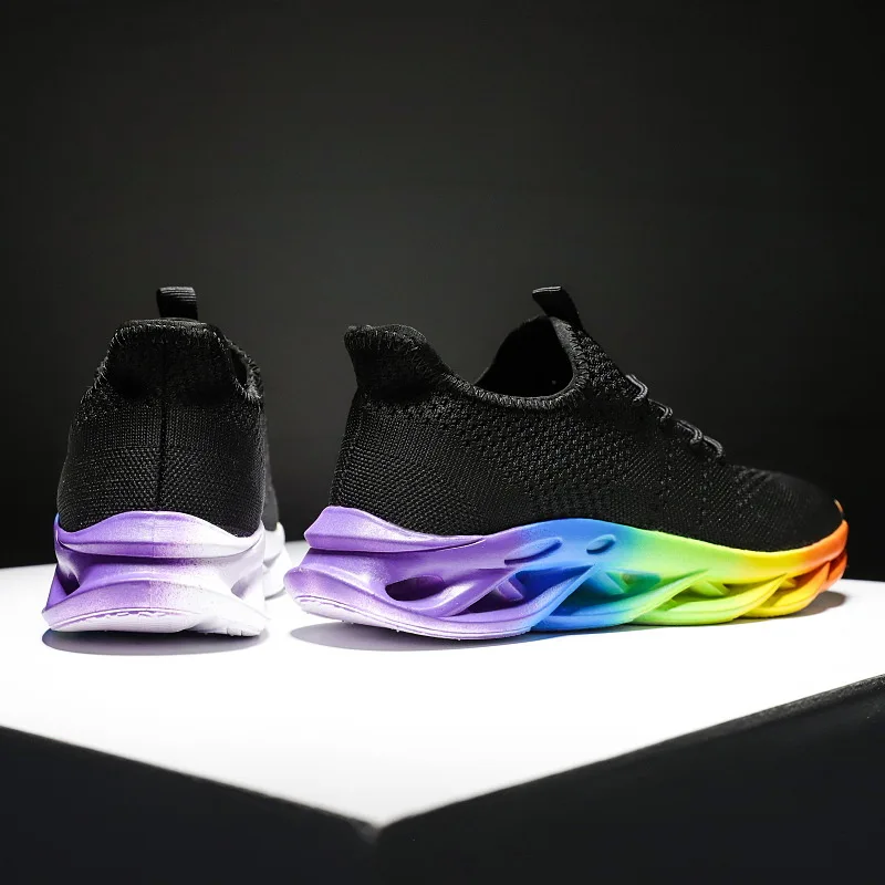 Сетчатая дышащая мужская обувь на платформе Женские туфли танкетке Удобные и