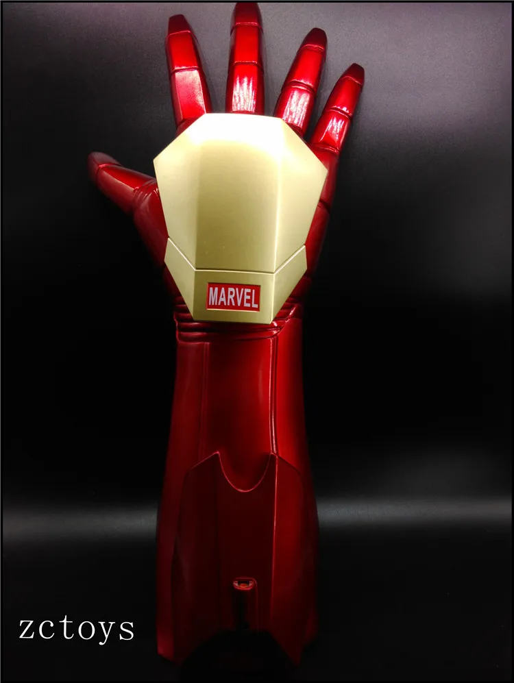 

Wearable 1:1 Iron Kids Man Glow Gloves Laser Cosplay Props Model Toys Superhero Halloween Party Christmas Gift