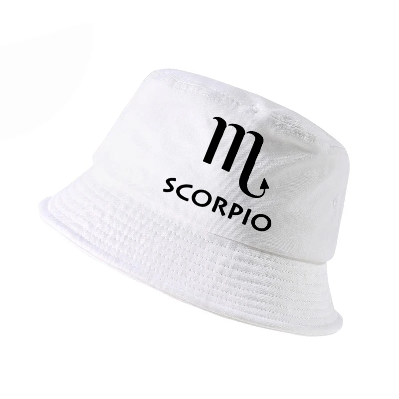 

SCORPIO cap Summer Casual constellation bucket hat Men women pop fisherman caps harajuku panama hats gorro pescador