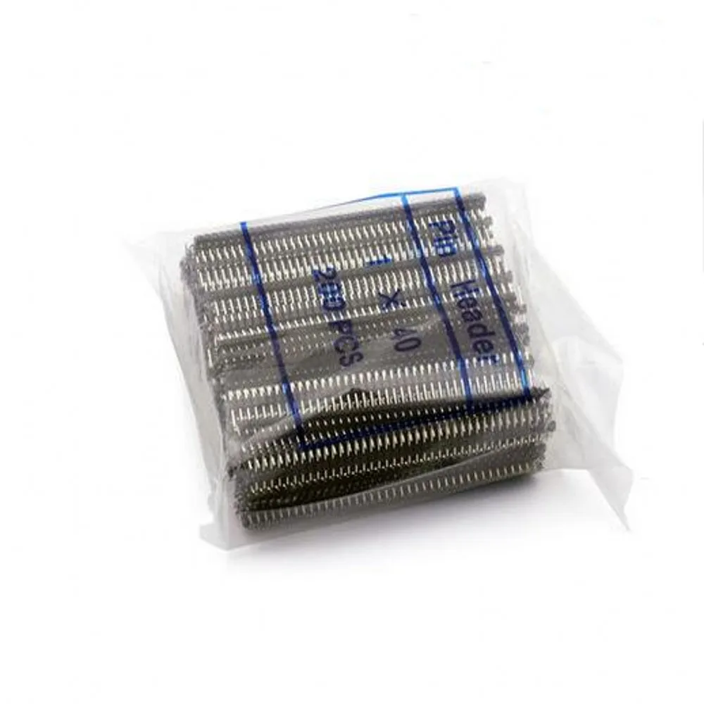 200 шт. 40 Pin 1x40 Однорядный Мужской 2,54 ломаемый контактный разъем PCB JST разъем полосы для Arduino черный