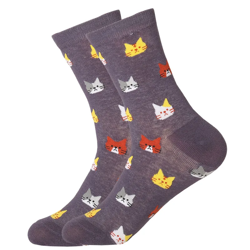 LETSBUY/женские короткие носки с животными из мультфильмов; носки до щиколотки с рисунком кота, собаки и фруктов для девушек; Повседневное платье - Цвет: 1589C