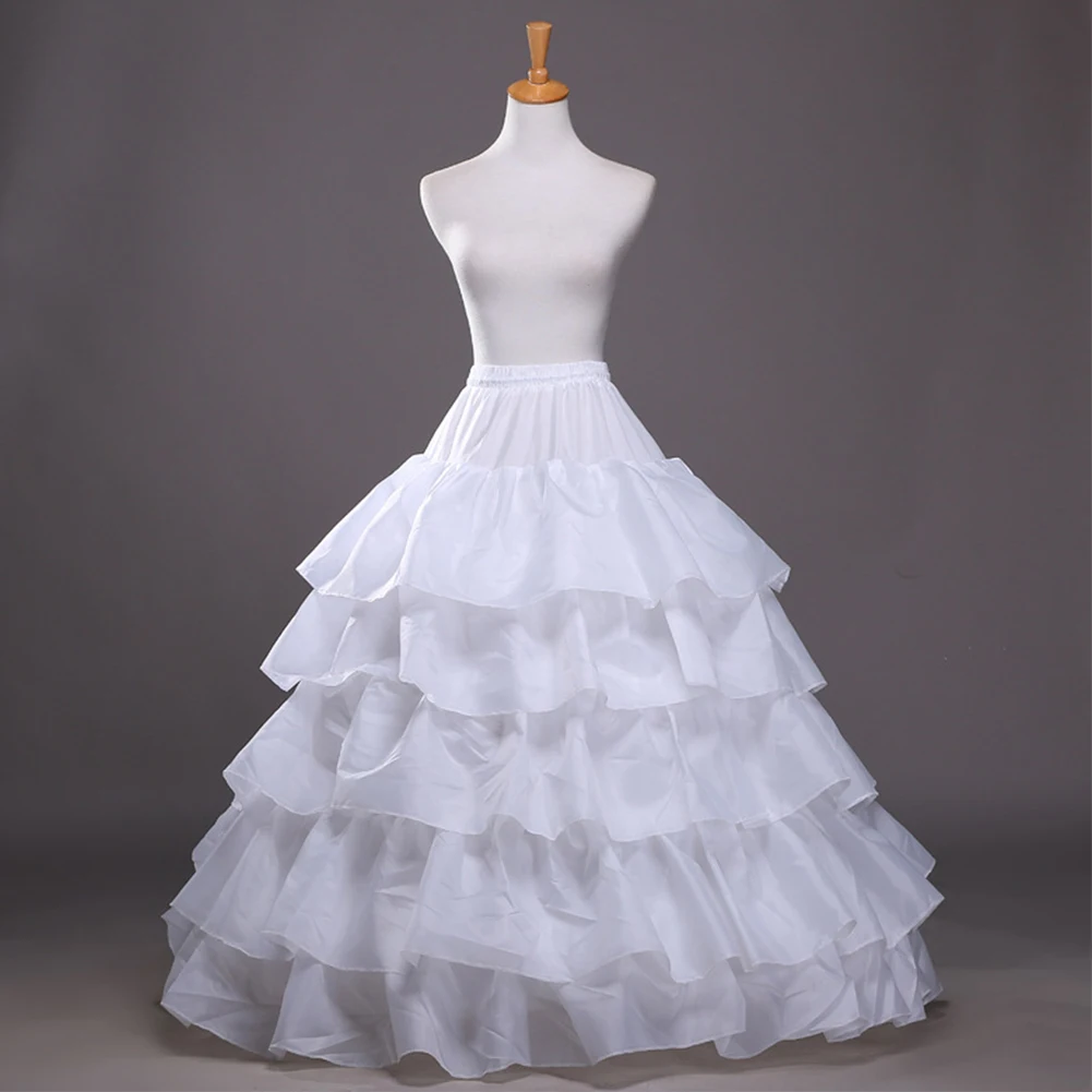 4 Hoops 5 Layers Ball Gown Petticoats Black Petticoat Crinoline Underskirt Big Ruffle Wedding Accessories Tulle Underskirts | Свадьбы и