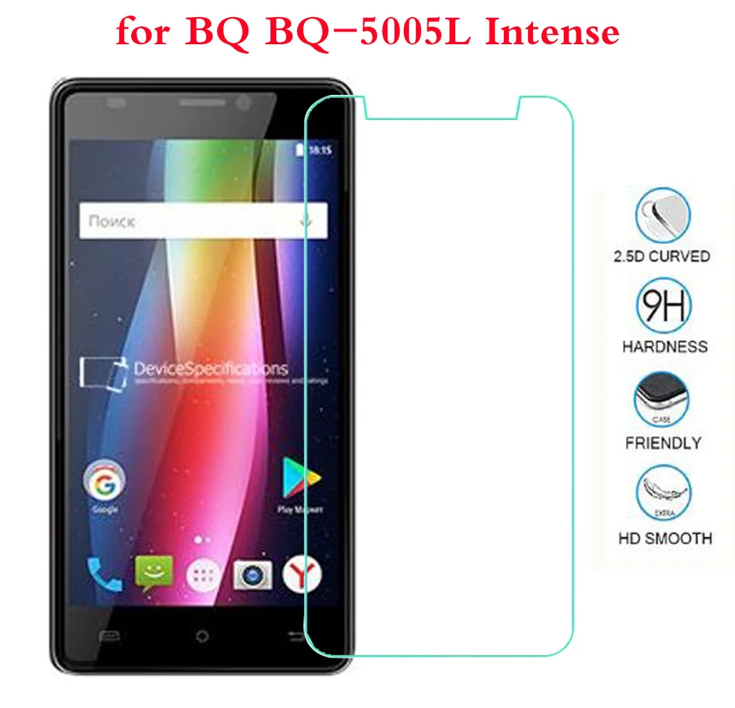 Закаленное стекло для BQ 5005L Intense 9H Взрывозащищенная защитная пленка экрана