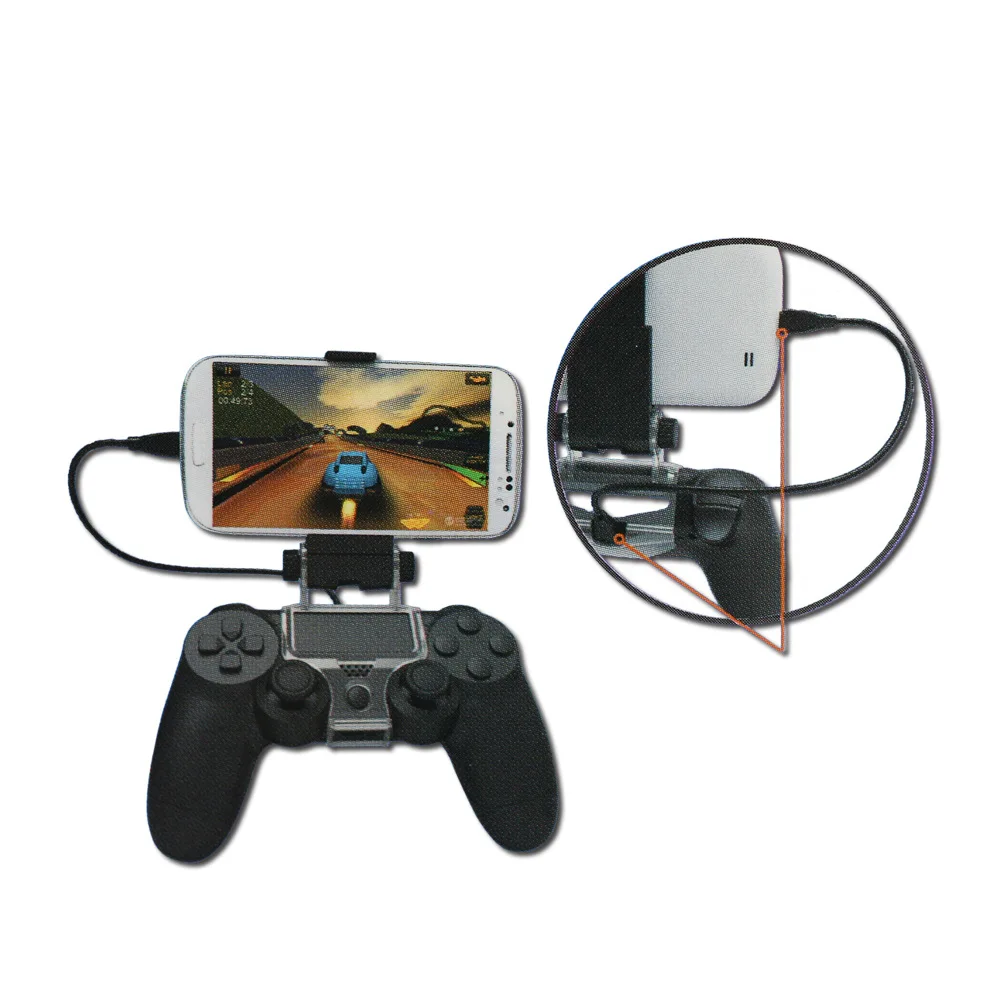 Mobile Phone Smart Clip Clamp Holder with OTG Data Cable For PS4 for Slim/Pro Dualshock Controller | Электроника