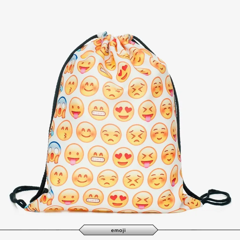 Высокое качество женщин Daypacks печать мешок для пляжа Mochila Feminina Harajuku шнурок сумка