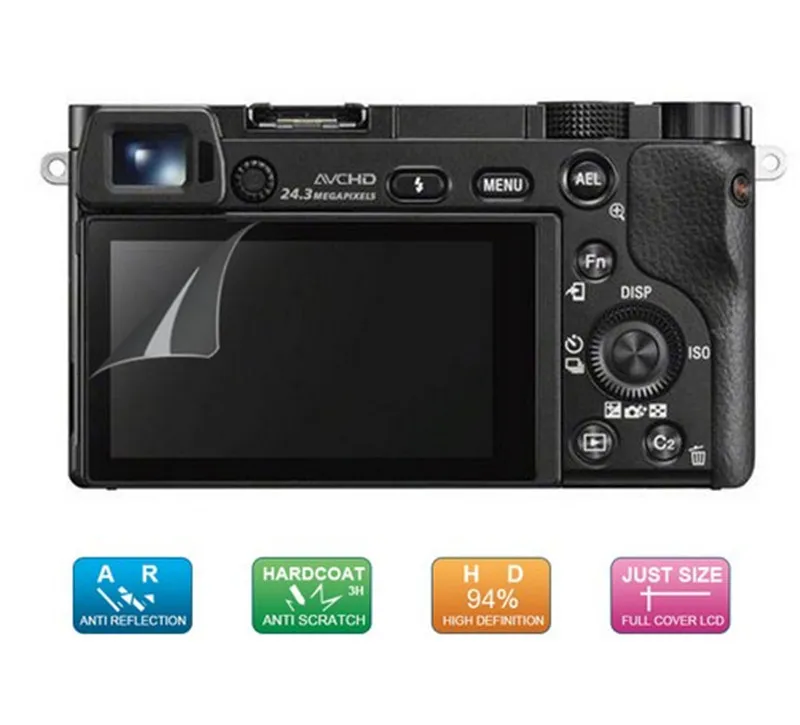 (4 шт. 2 упаковки) Защитная пленка для ЖК-экрана Sony Alpha A6500 A6300 A6000 A5100 A5000 NEX-7/6/5/3N SLT A33 A35