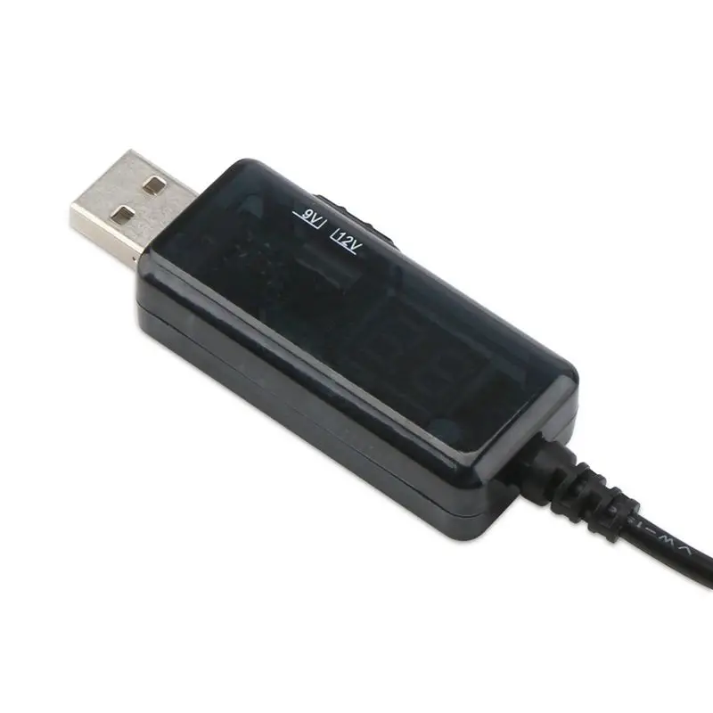 USB Boost Cable 5V Шаг до 9V 12V Регулируемый преобразователь напряжения 1A повышающий вольт
