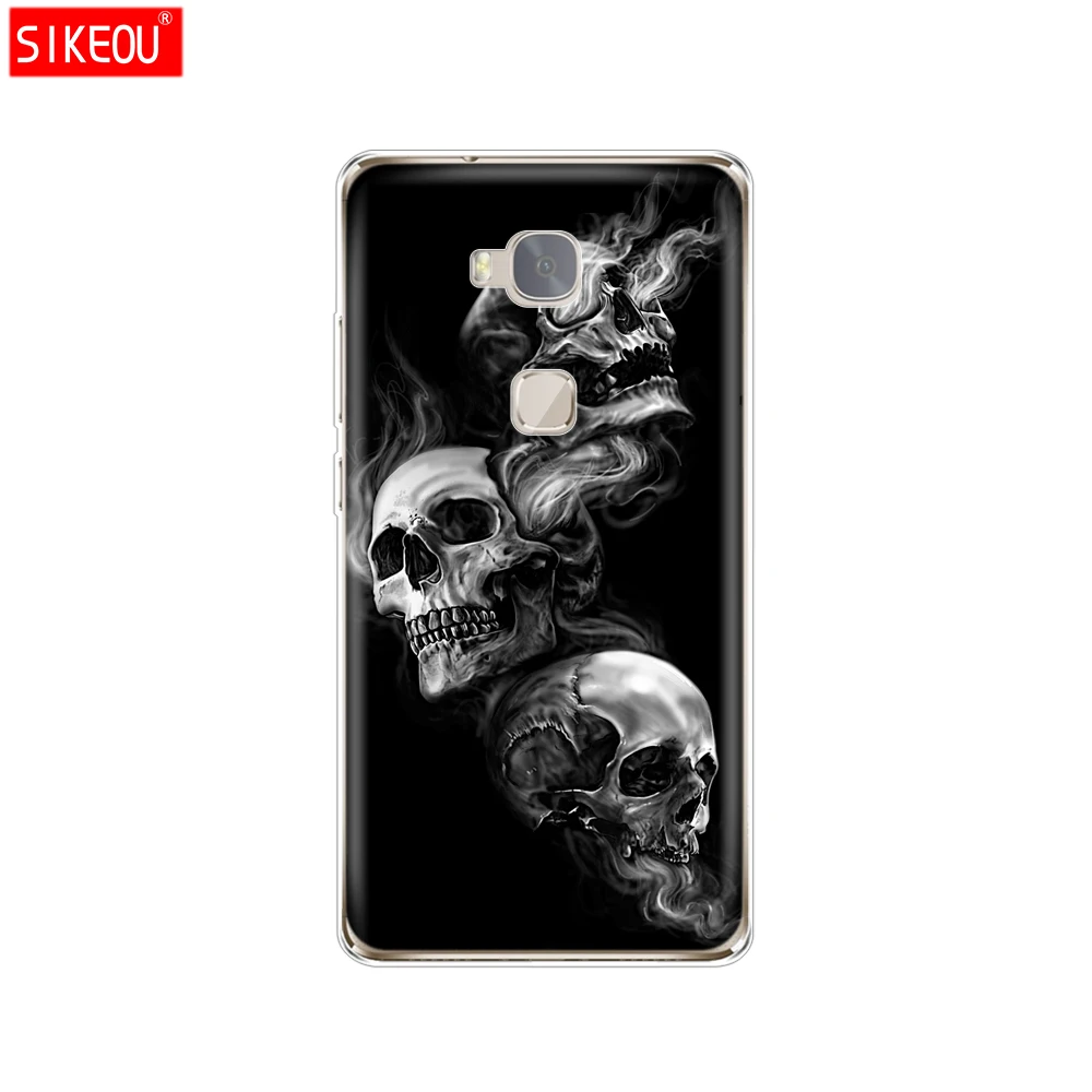 12056 Чехол для телефона huawei honor 5X, Мягкий ТПУ силиконовый чехол на заднюю панель 360, полностью защитный прозрачный чехол с цветочным принтом - Цвет: 12056