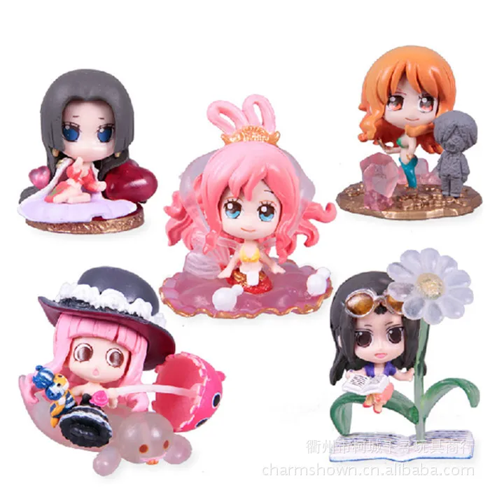 5 шт. нами Боа Хэнкок Робин ширахоши Перона аниме Коллекционные фигурки героев