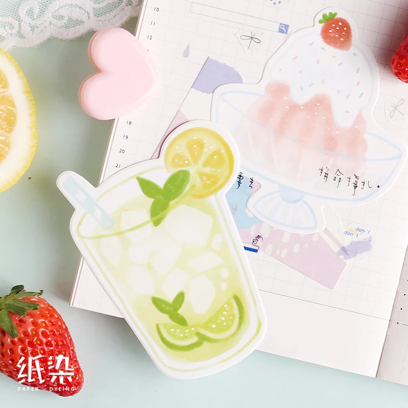 Kawaii Прохладный Лето; мороженое Блокнот N раз Sticky Примечания записная книжка слово книга Закладка Подарок пуля журнал канцелярские