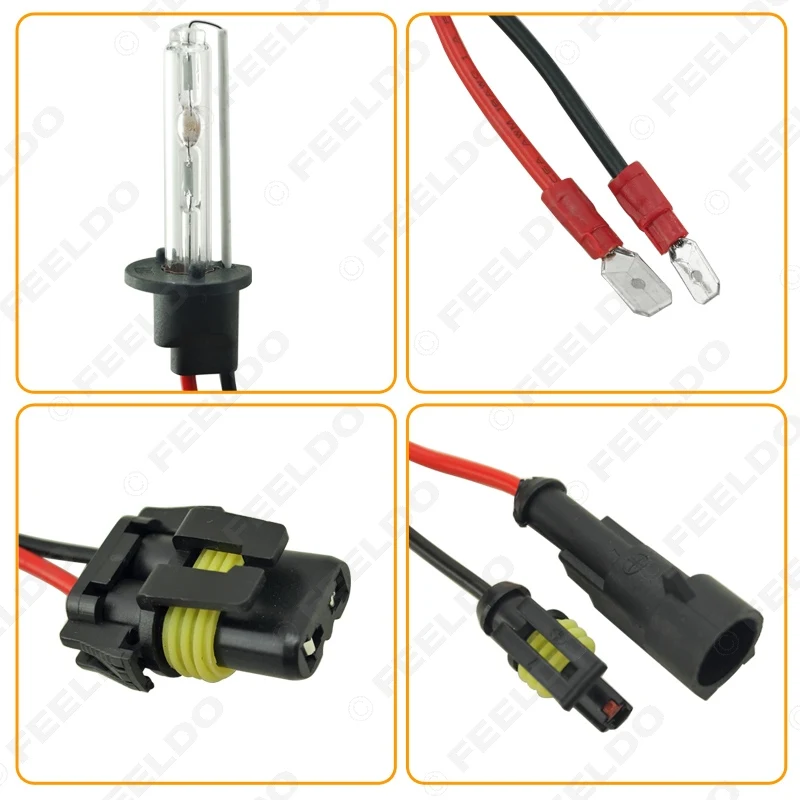 FEELDO 1 комплект 35 Вт AC 12 В H1/H3/H7/H8/H10/H11/9005/9006 Xenon HID автомобильных фар ксеноновая лампа