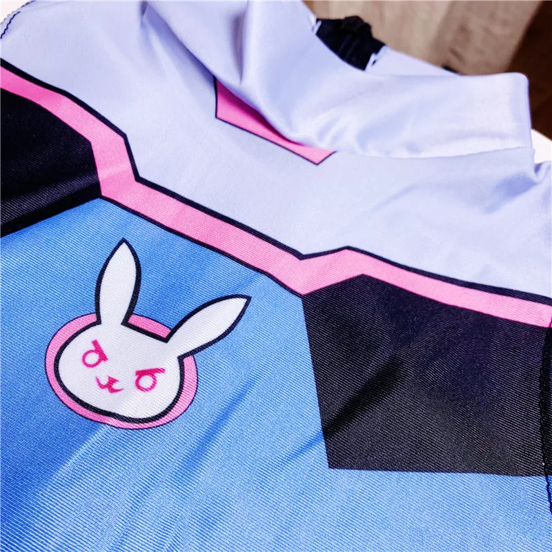 Женский милый купальник D.va для косплея Цельный с высоким вырезом боди Тедди