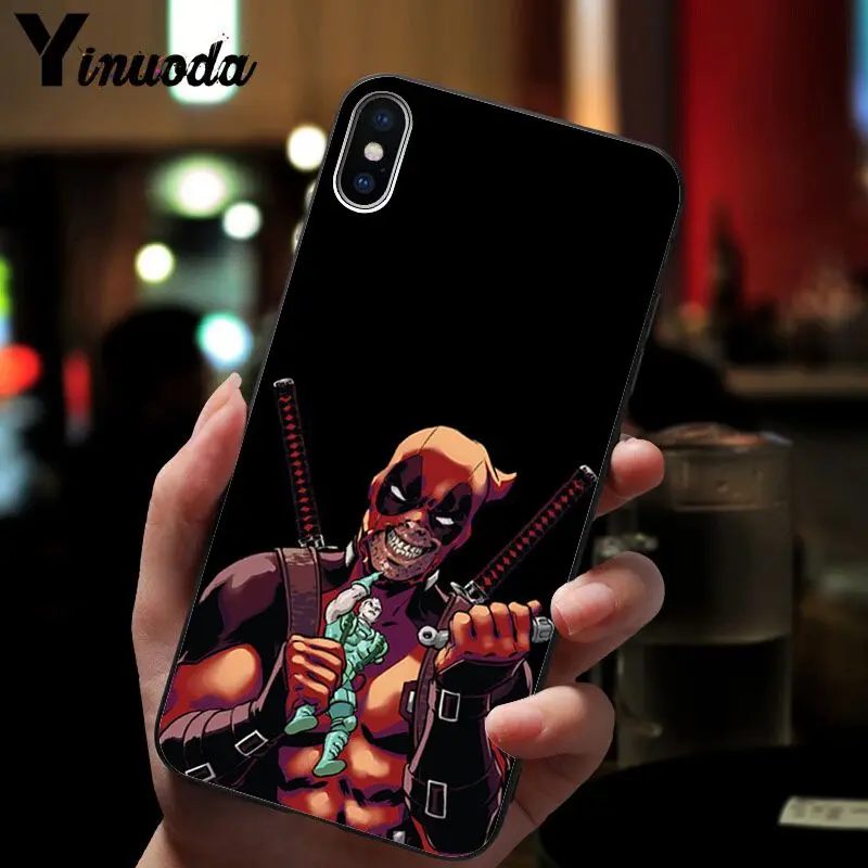 11pro MAX Marvel Deadpool Мягкий Силиконовый ТПУ чехол для телефона Apple iPhone 8 7 6 6S Plus X XS 5 5S SE XR