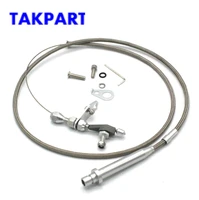 takpart th 350 stainless braided transmission kick down cable detent chevy trans