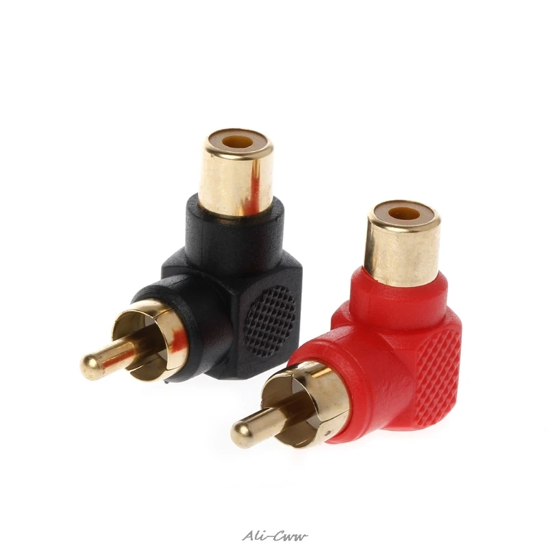 2 шт. переходники Коннекторы RCA Папа мама под прямым углом 90 градусов|Соединители|