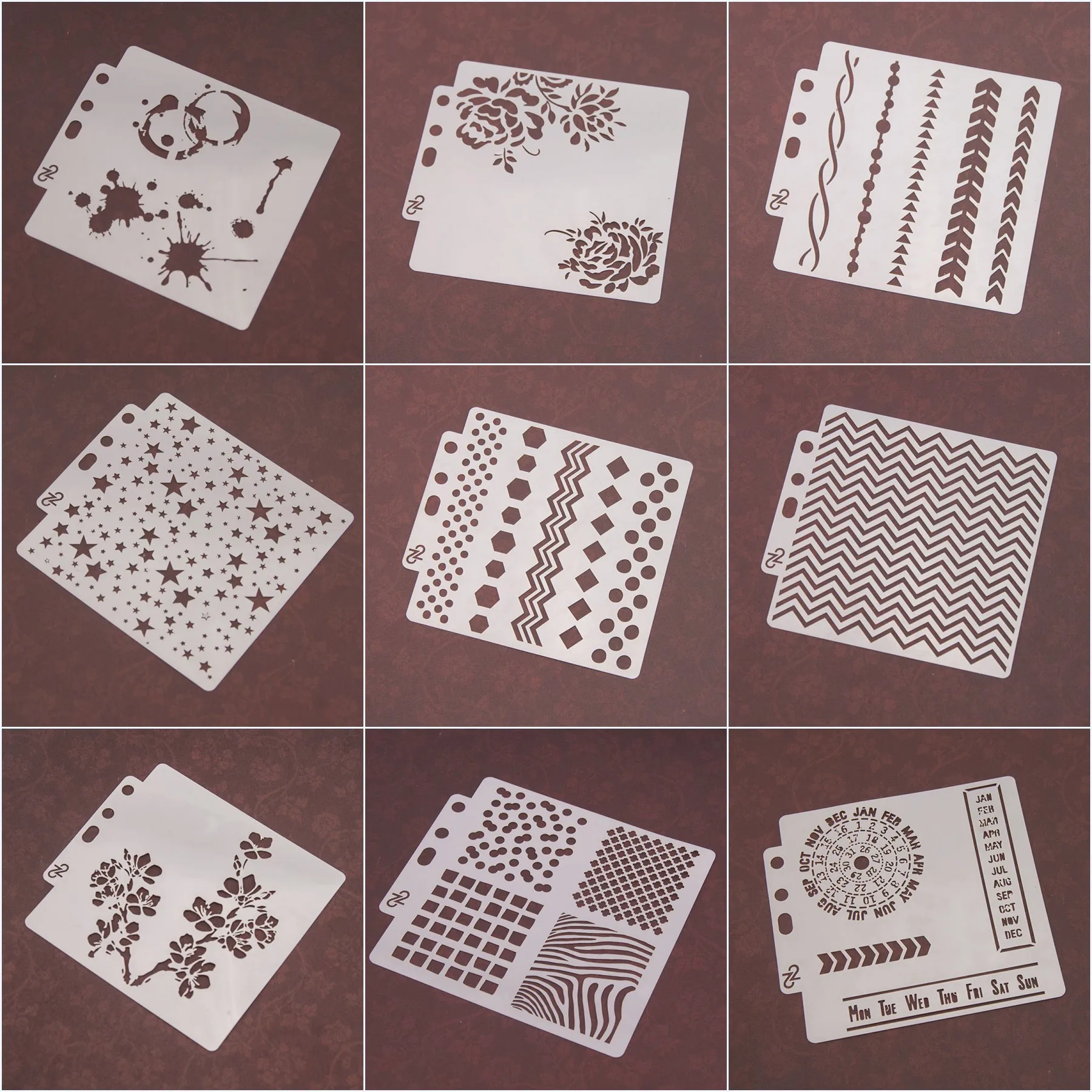 2 шт. Пластик розы звезда спрей Трафареты форма для торта на день рождения торт