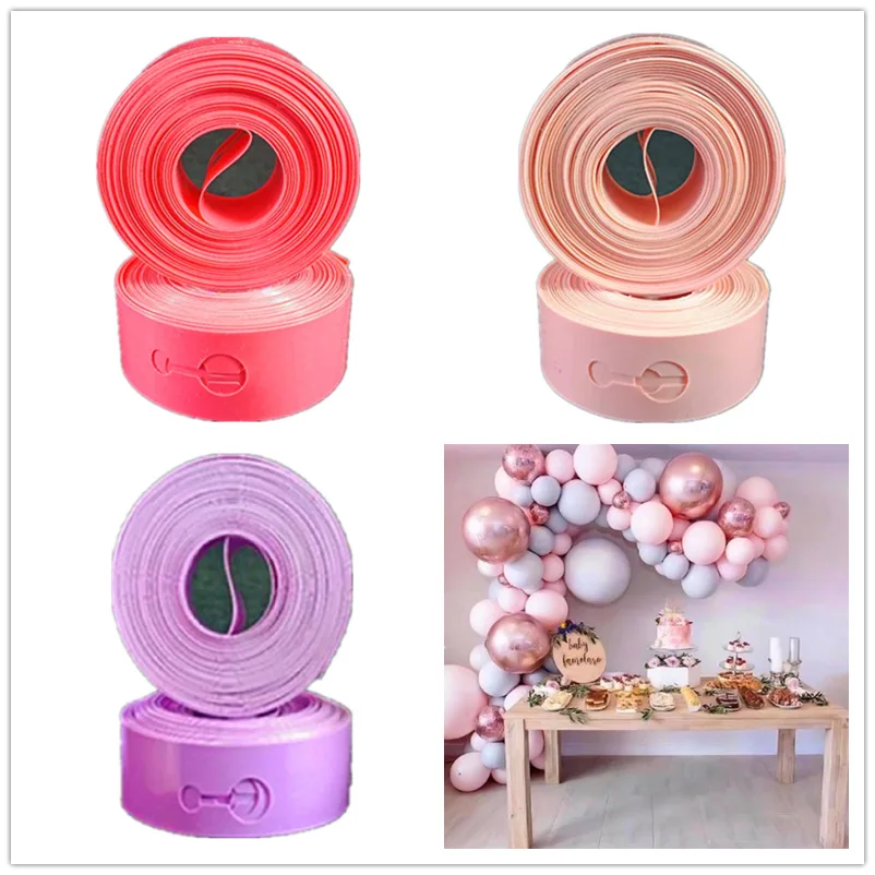 5M/Roll Irregular Balloon Chain String Arch Macaron Color Double Hole PVC Wedding Backdrop Decoration Supplies | Дом и сад