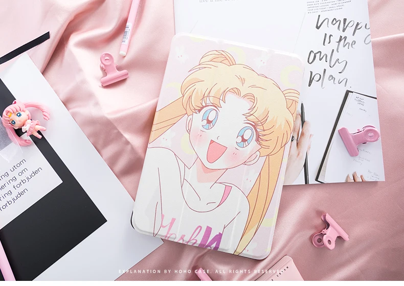 Sailormoon девушка с окошком для экрана для iPad Pro 9,7 11 air 10,5 10,2 12,9 мини-платье на возраст 2, 3, 4, 5, планшет чехол для нового iPad 9,7