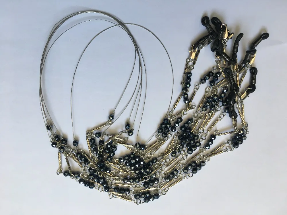 Металлическая нить для солнцезащитных очков в ассортименте с лицевой бусиной