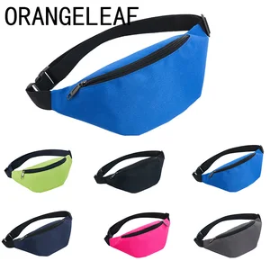 Водонепроницаемая Женская поясная сумка Oxford, нейлоновая поясная сумка с двумя карманами, однотонная поясная сумка, поясная сумка на молнии, пояс 110 см